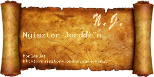 Nyisztor Jordán névjegykártya